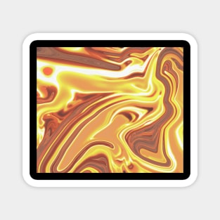 Sunset Marble Liquid Waves colors grading pattern Magnet