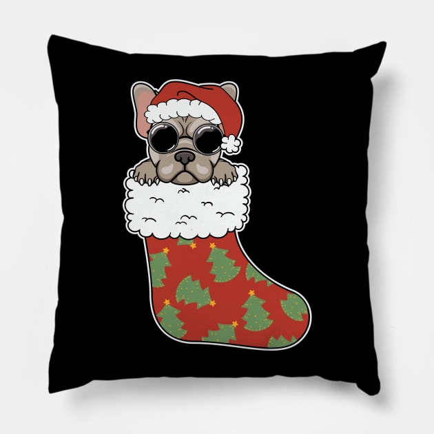 Pug christmas pillow top