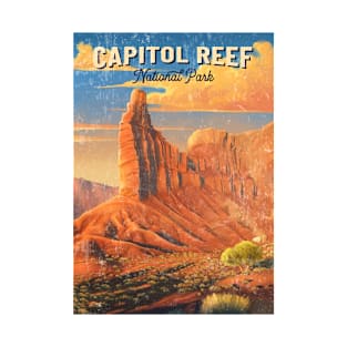 Capitol Reef National Park Us Vintage Hiking Camping Lover T-Shirt