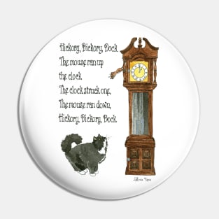 Daily Doodle 12-Hickory Dickory Dock Pin