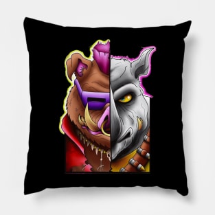 bebop and rocksteady Pillow