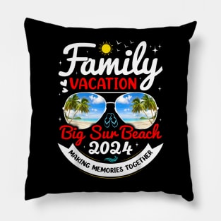 Big Sur Beach California Vacation 2024 Family Matching Group Pillow