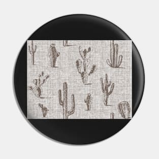 Cacti Canvas - taupe Pin