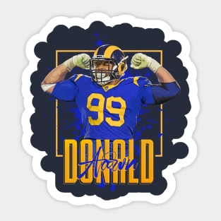 Aaron Donald for Los Angeles Rams: Throwback Jersey - NFL Removable Wall Decal Giant Athlete + 2 Wall Decals 34W x 51H