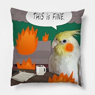 This is Fine Cockatiel Pillow