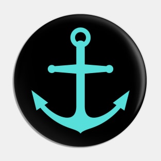 Aqua blue anchor Pin