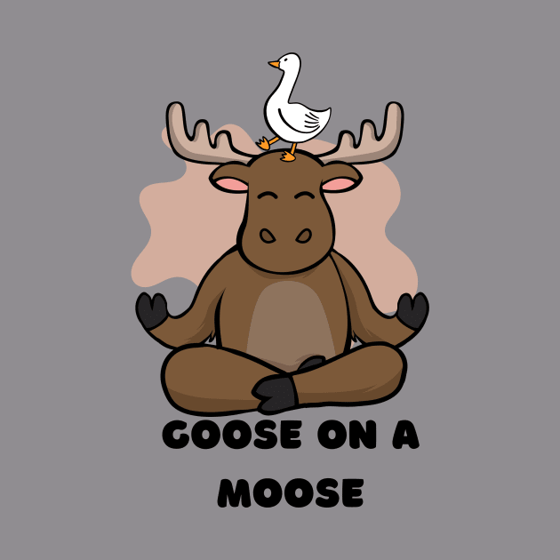 Goose on a Moose Animal Funny by zachlart