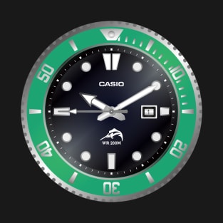 Casio Duro in Green T-Shirt