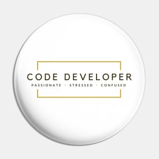 Code Developer Passionate Stressed Confused Pin