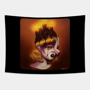 Candle Lit Tears Tapestry