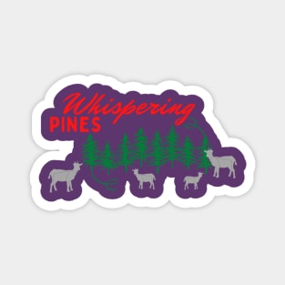 Whispering Pines Working Ranch with Goats Red gray Magnet