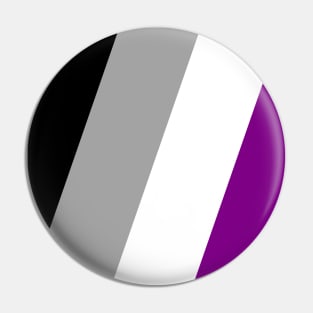 Proud Asexual Pride Flag (Proud LGBTQ+ Community Pride Flag) v2 Pin