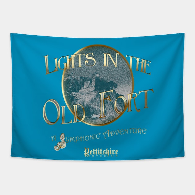 Lights in the Old Fort Title Tapestry by Shop Pettitshire 