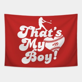 That's My Boy Baseball Mom Baseball Dad Grandparents Favorite Player Tapestry