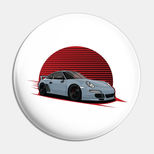 Silver 997 Car Pin by dipurnomo