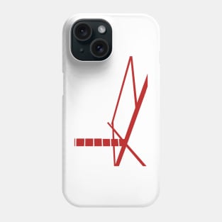 Signal red in white Phone Case