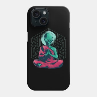 Alien Yoga Phone Case