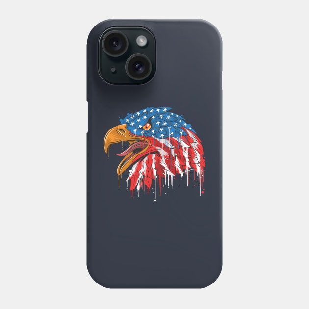 eagle independence head USA Phone Case by Mako Design 