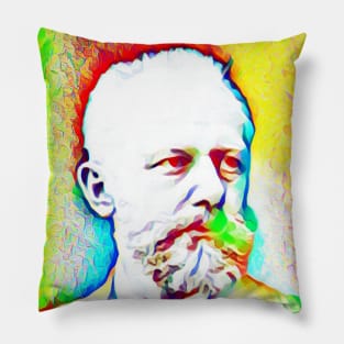 Pyotr Ilyich Tchaikovsky Colourful Portrait | Pyotr Ilyich Tchaikovsky Artwork 11 Pillow