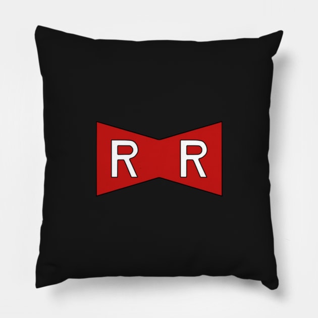 Red Ribbon Army Pillow by Lukasking Tees