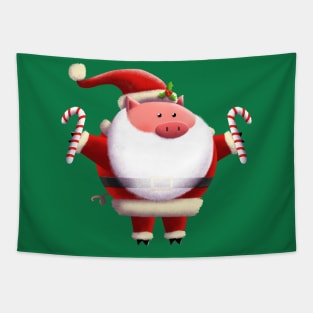 Santa Pig Tapestry