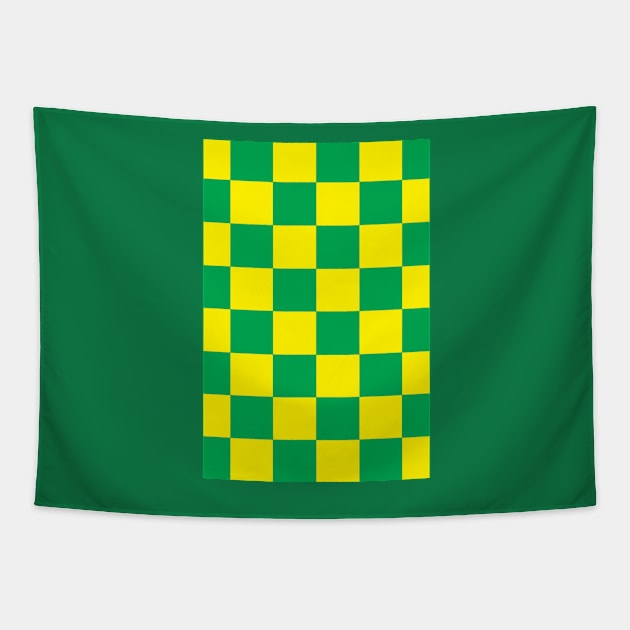 Norwich Checkered Flag Tapestry by Confusion101