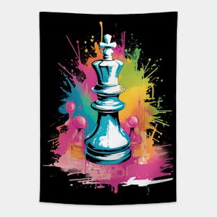 Graffiti Chess King Tapestry