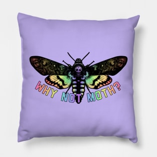 Why Not Moth? Rainbow Pillow