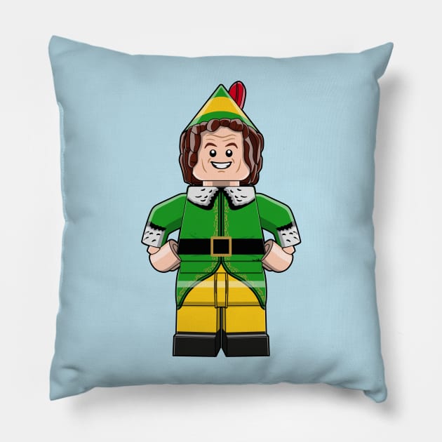 LEGO Buddy the Elf Pillow by schultzstudio