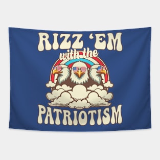 Funny July 4th Patriotic Eagle Independence Tapestry