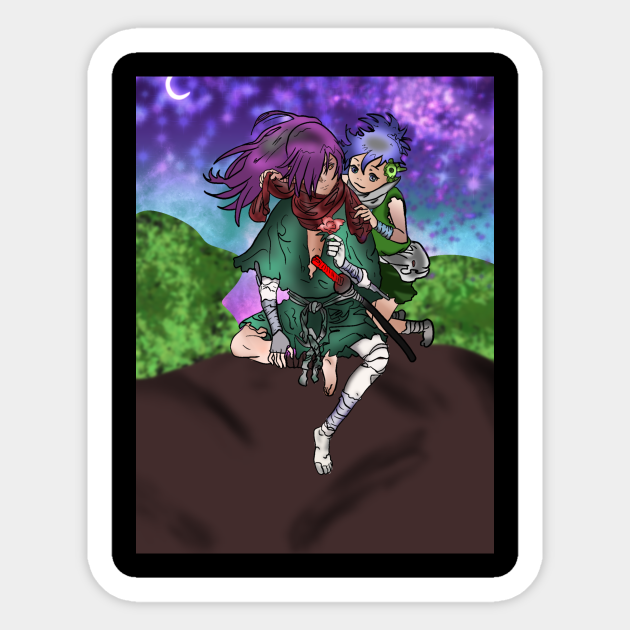 Dororo Anime Characters Sticker Teepublic A young ronin named hyakkimaru along with a young urchin, dororo. teepublic