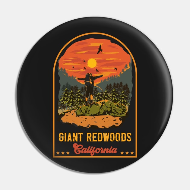 Hiking Giant Redwoods California Pin by HomeCoquette