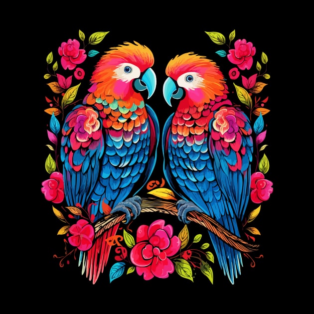 Parrot Couple Valentine by JH Mart