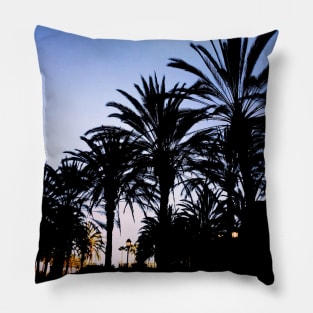 Palm Trees in Sunset Pillow