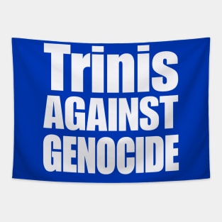 Trinis Against Genocide - White - Double-sided Tapestry