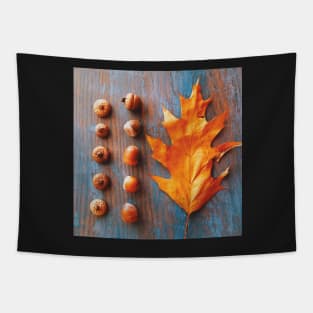 Autumn Oak Leaf and Acorns Tapestry