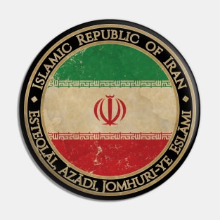Vintage Islamic Republic of Iran Asia Asian Flag Pin