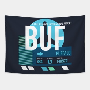 Buffalo (BUF) Airport // Sunset Baggage Tag Tapestry