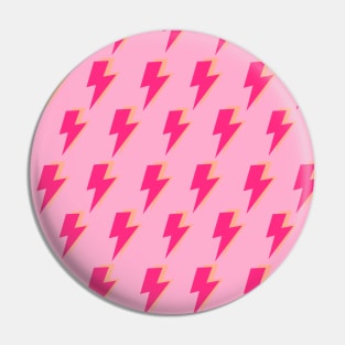 Neon Pink Lightning Pattern Pin