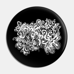 Abstract doodle art Pin