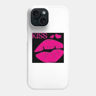 Kiss lips glamour T-shirt Phone Case