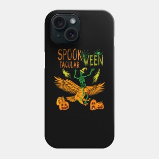 Halloween Skeleton Riding Eagle Spook Tacular Ween Phone Case