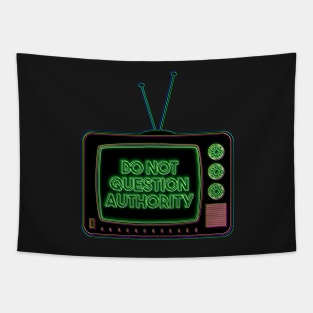 Retro TV | Do Not Question Authority | Pop Art Tapestry