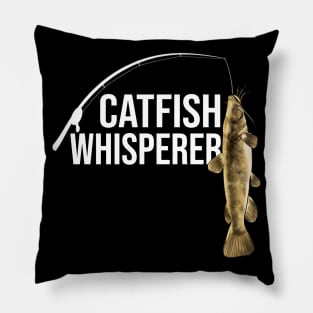 Funny Catfishing Design Men Women Catfish Hunter Whisperer Pillow