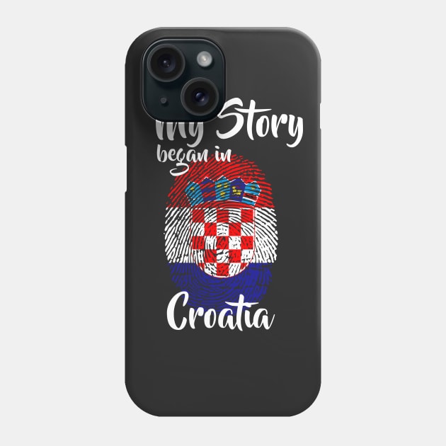 Croatia Flag Fingerprint My Story DNA Croatian Phone Case by Your Culture & Merch