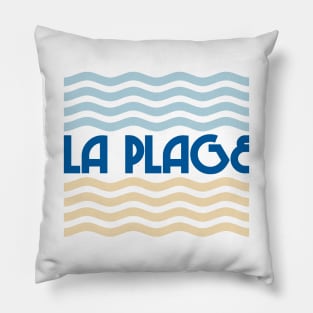 La Plage - The Beach (ocean colors) Pillow