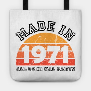 Made 1971 Original Parts 50th Birthday Tote