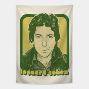 Leonard Cohen / Retro Style Fan Aesthetic Design Tapestry