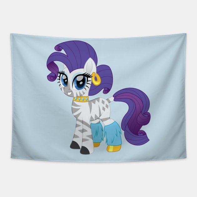 Rarity zebra Tapestry by CloudyGlow