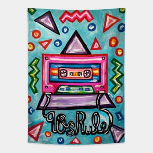 90s Rule Nostalgia Rewind Tape Tapestry